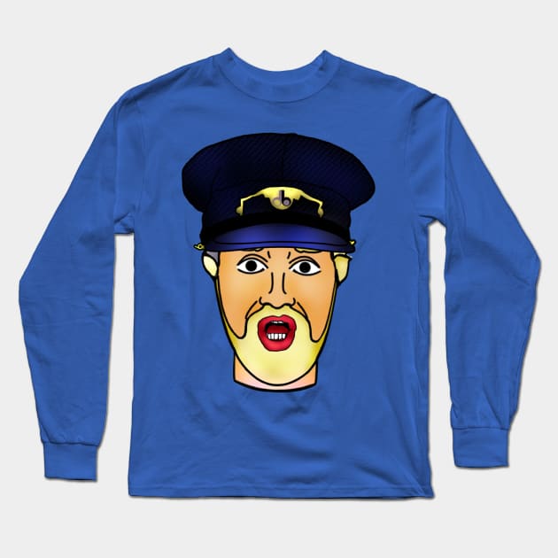 Train Conductor Lloyd Long Sleeve T-Shirt by doublebeta